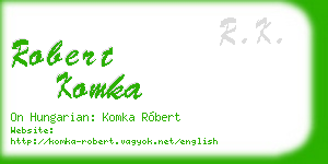 robert komka business card